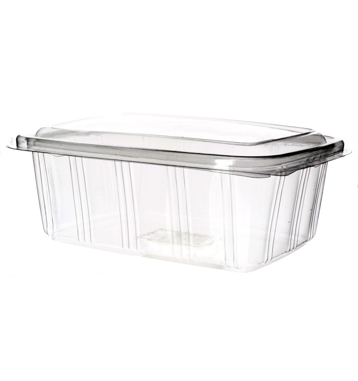 Plastic Hinged Deli Container PET High Dome Lid 2000ml (200 Units) Plastic Hinged Deli Container PET High Dome Lid 2000ml (200 Units)