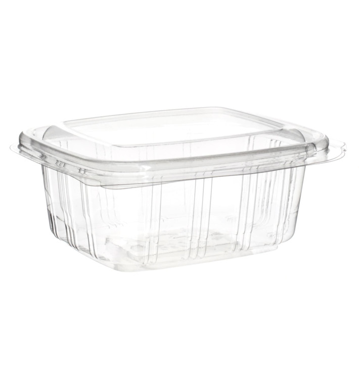 Plastic Hinged Deli Container PET High Dome Lid 250ml (50 Units) Plastic Hinged Deli Container PET High Dome Lid 250ml (50 Units)