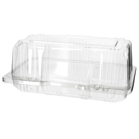 Plastic Hinged Bakery Container PET 18x9,5x8cm (220 Units)