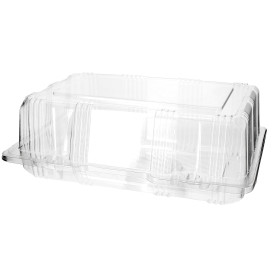 Plastic Hinged Bakery Container PET 22x14,5x8cm (220 Units)
