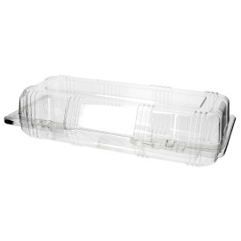 Plastic Hinged Bakery Container PET 24x10x6cm (220 Units)