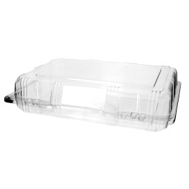 Plastic Hinged Bakery Container PET 25x17x6cm (20 Units) 