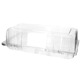 Plastic Hinged Bakery Container PET 26x13x8cm (20 Units) 