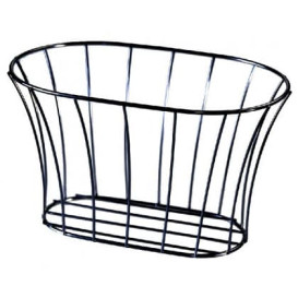 Basket Containers Steel Oval Shape Black 21x12,7x12,7 (12 Units)
