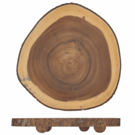 Wooden Serving Platter Round shape Ø23x3,5cm (1 Unit) 