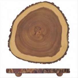 Wooden Serving Platter Round shape Ø30,5x3,5cm (4 Units)