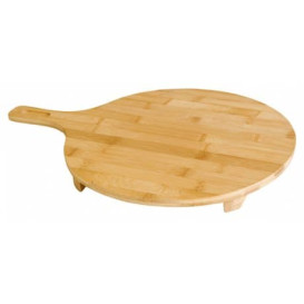 Bamboo Serving Platter with Handle Round shape Ø29x2,5cm (1 Unit) 