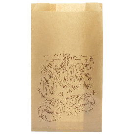 Paper Food Bag Kraft "Siega" 14+7x24cm (1000 Units)
