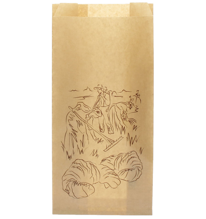 Paper Food Bag Kraft "Siega" 14+7x28cm (250 Units) Paper Food Bag Kraft "Siega" 14+7x28cm (250 Units)