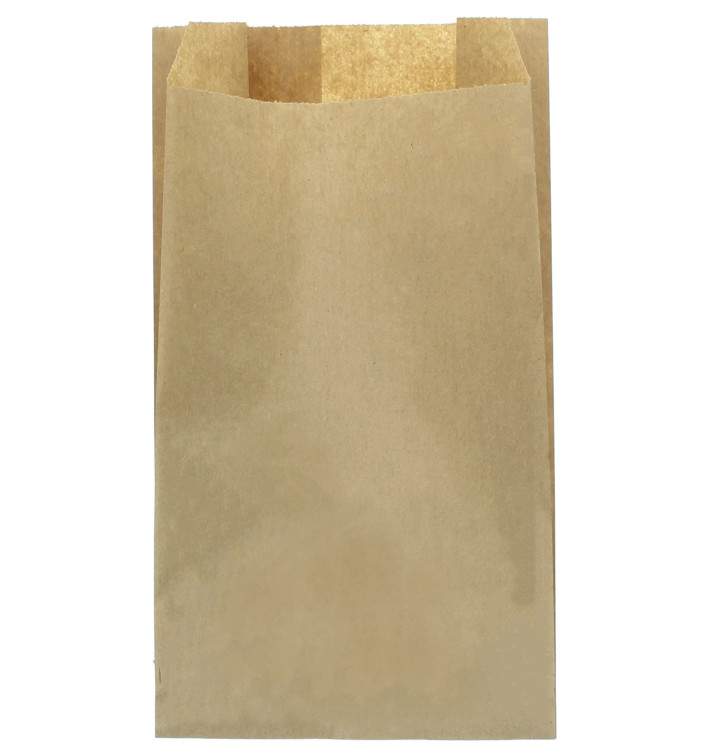 Paper Food Bag Kraft 12+6x20cm (250 Units) Paper Food Bag Kraft 12+6x20cm (250 Units)