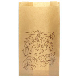 Paper Food Bag Kraft "Siega" 18+7x32cm (100 Units)  