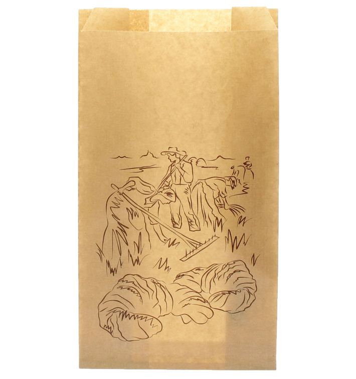 Paper Food Bag Kraft "Siega" 18+7x32cm (100 Units) Paper Food Bag Kraft "Siega" 18+7x32cm (100 Units)
