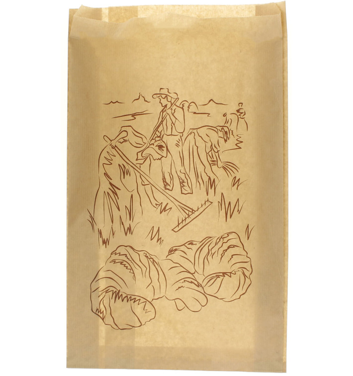 Paper Food Bag Kraft "Siega" 22+7x36cm (250 Units) Paper Food Bag Kraft "Siega" 22+7x36cm (250 Units)