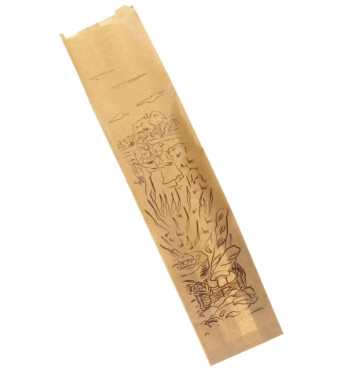 Paper Food Bag "Siega" Kraft 12+9x50cm (100 Units) Paper Food Bag "Siega" Kraft 12+9x50cm (100 Units)