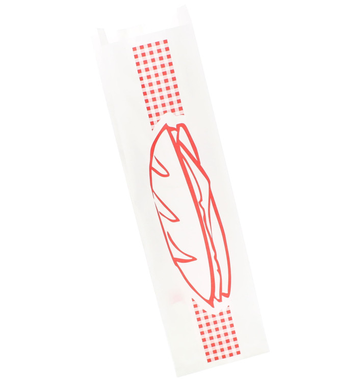 Paper Baguette Bag Red 9+5x32cm (1000 Units) Paper Baguette Bag Red 9+5x32cm (1000 Units)