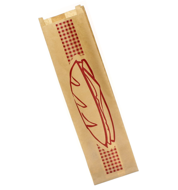 Paper Baguette Bag Burgundy 9+5x32cm (250 Units) Paper Baguette Bag Burgundy 9+5x32cm (250 Units)