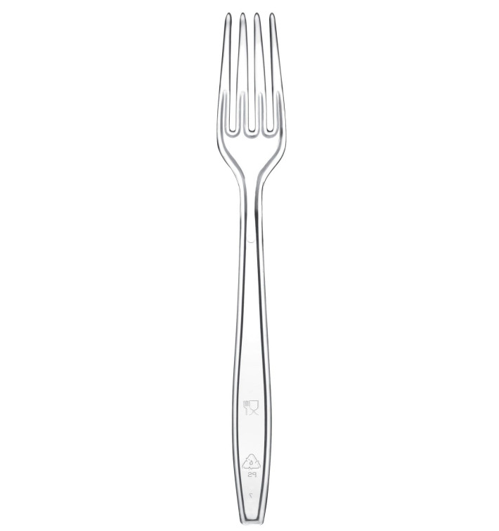 Plastic Fork Premium PS Clear 19cm (1000 Units)