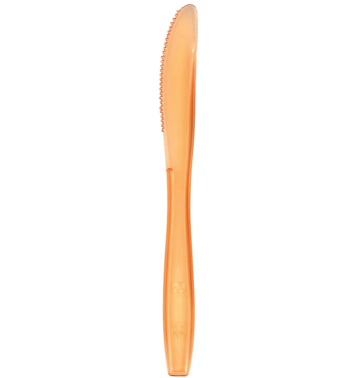 Plastic Knife PS Premium Orange 19cm (50 Units) Plastic Knife PS Premium Orange 19cm (50 Units)