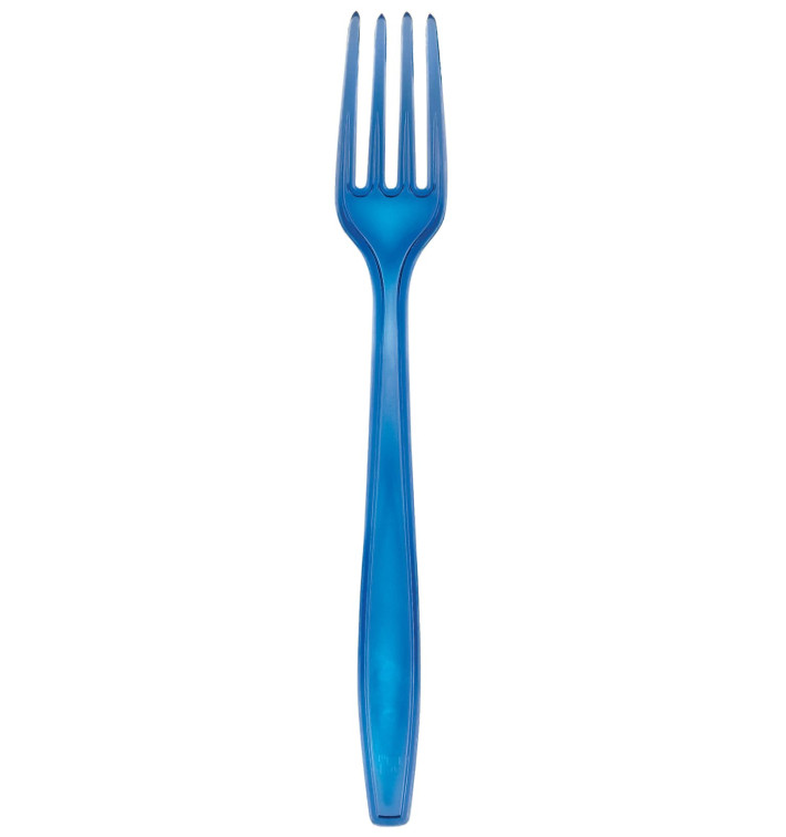 Plastic Fork PS Premium Blue 19cm (50 Units) Plastic Fork PS Premium Blue 19cm (50 Units)