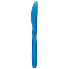 Plastic Knife PS Premium Blue 19cm (50 Units) 