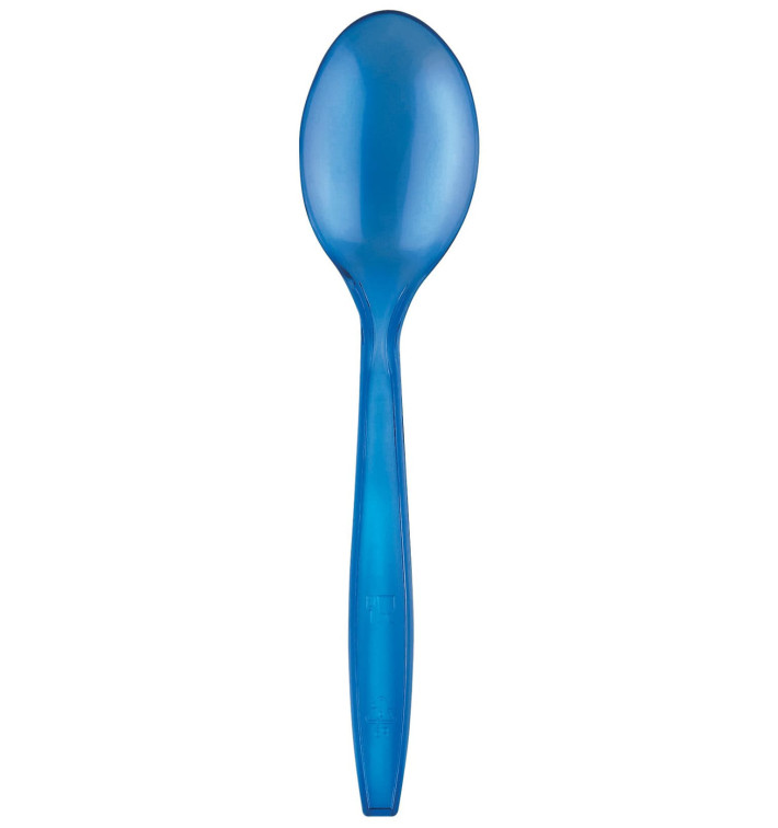 Plastic Spoon PS Premium Blue 19cm (50 Units) Plastic Spoon PS Premium Blue 19cm (50 Units)