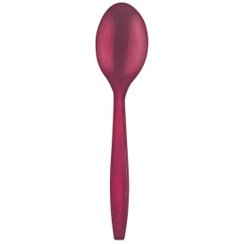 Plastic Spoon PS Premium Burgundy 19cm (1000 Units)