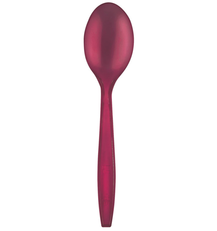 Plastic Spoon PS Premium Burgundy 19cm (1000 Units) Plastic Spoon PS Premium Burgundy 19cm (1000 Units)