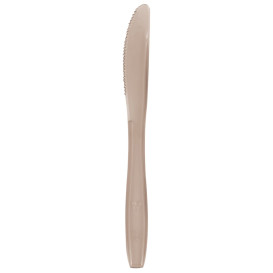 Plastic Knife PS Premium Beige 19cm (50 Units) 