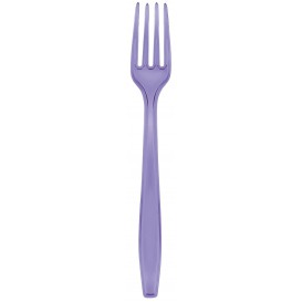 Plastic Fork PS Premium Lilac 19cm (50 Units) 