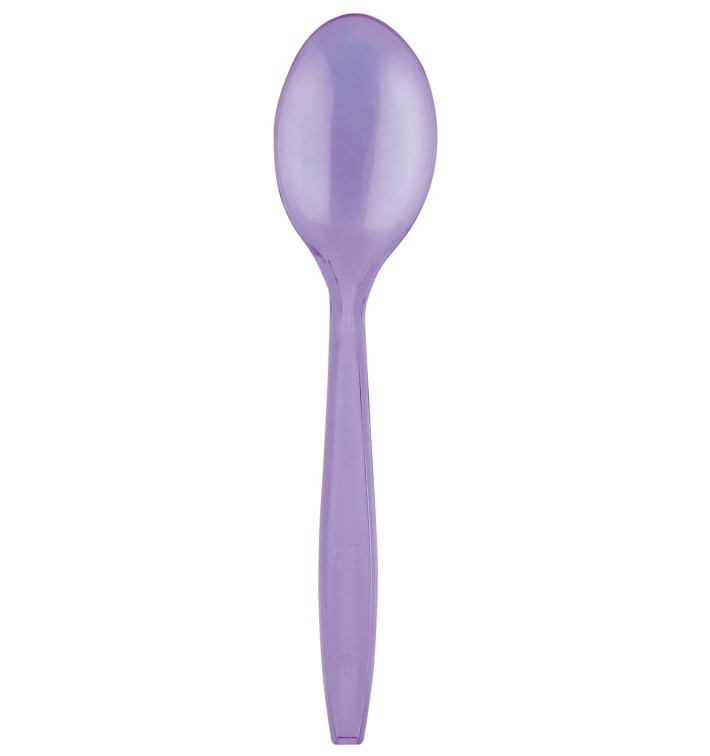 Plastic Spoon PS Premium Lilac 19cm (50 Units) Plastic Spoon PS Premium Lilac 19cm (50 Units)