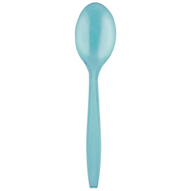 Plastic Spoon PS Premium Turquoise 19cm (50 Units) 