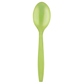 Plastic Spoon PS Premium Lime Green 19cm (50 Units) 