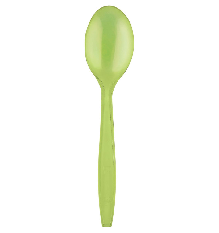 Plastic Spoon PS Premium Lime Green 19cm (50 Units) Plastic Spoon PS Premium Lime Green 19cm (50 Units)