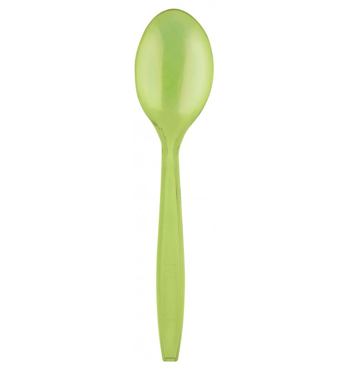 Plastic Spoon PS Premium Lime Green 19cm (1000 Units)