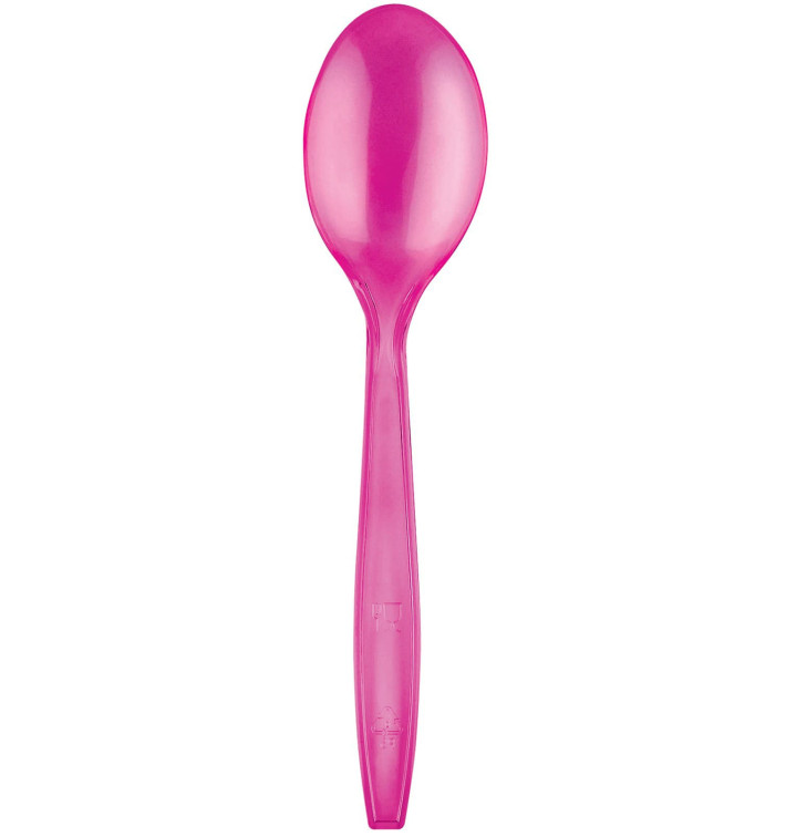 Plastic Spoon PS Premium Fuchsia 19cm (50 Units) Plastic Spoon PS Premium Fuchsia 19cm (50 Units)