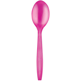 Plastic Spoon PS Premium Fuchsia 19cm (1000 Units)