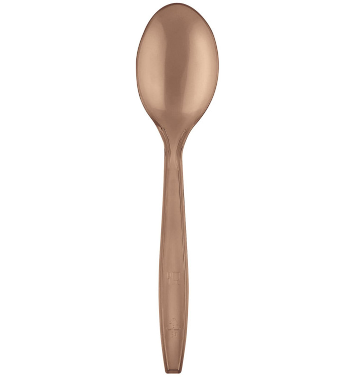 Plastic Spoon PS Premium Brown 19cm (1000 Units)