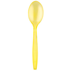 Plastic Spoon PS Premium Yellow 19cm (50 Units) 