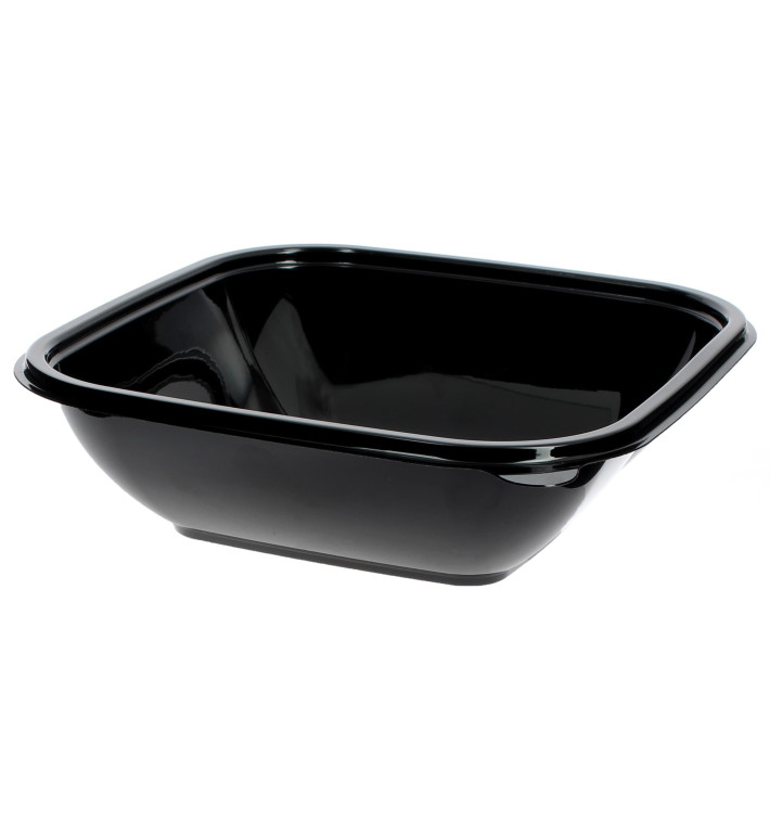 Plastic Bowl PET Black 750ml 17,5x17,5x5cm (50 Units) Plastic Bowl PET Black 750ml 17,5x17,5x5cm (50 Units)