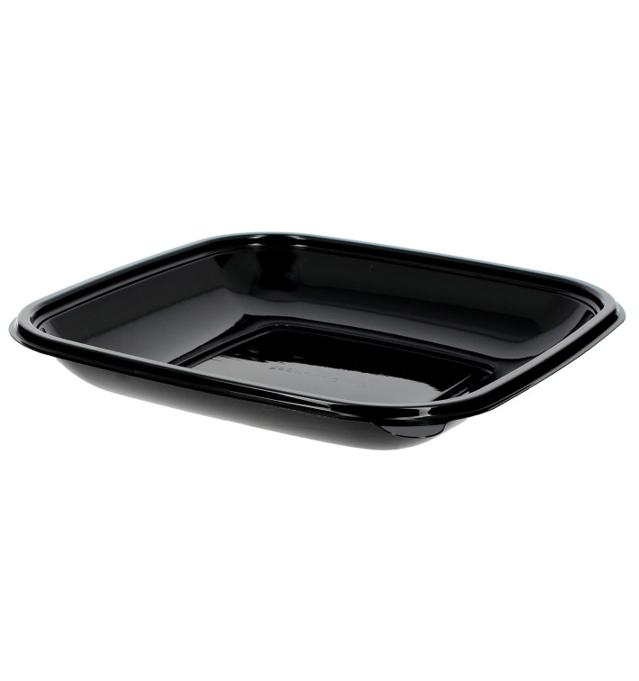 Plastic Bowl PET Black 500ml 190x190x30mm (50 Units) Plastic Bowl PET Black 500ml 190x190x30mm (50 Units)