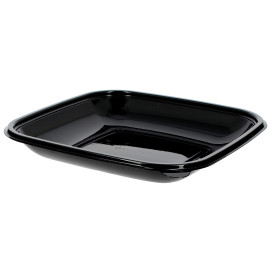 Plastic Bowl PET Black 500ml 190x190x30mm (300 Units)