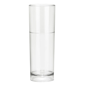 Plastic Collins Glass Reusable SAN Clear 200ml (102 Units)