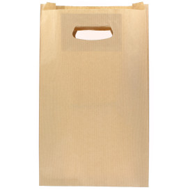 Paper Bag with Handles Kraft Die Cut 24+7x37cm (50 Units) 