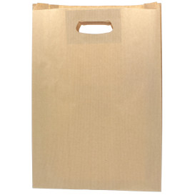 Paper Bag with Handles Kraft Die Cut 31+8x42cm (50 Units) 