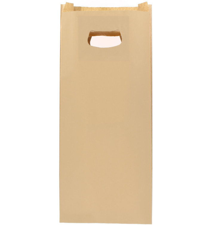 Paper Bag with Handles Kraft "Hawanna" Die Cut 18+6x32cm (50 Units) Paper Bag with Handles Kraft "Hawanna" Die Cut 18+6x32cm (50 Units)