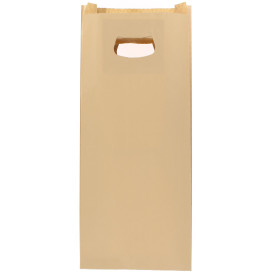 Paper Bag with Handles Kraft "Hawanna" Die Cut 18+6x32cm (500 Units)