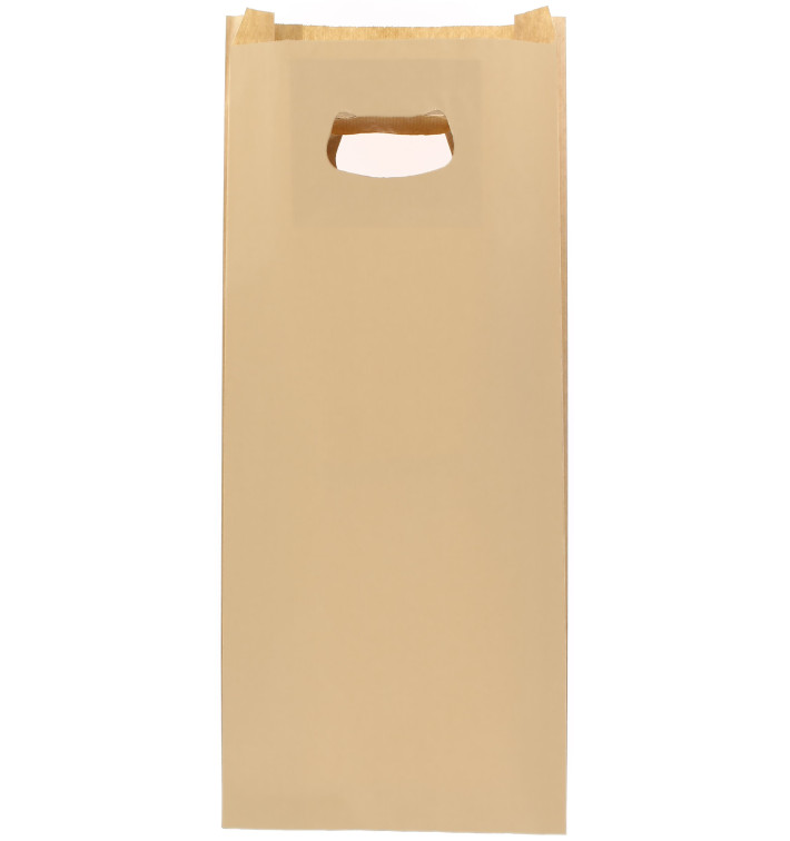 Paper Bag with Handles Kraft "Hawanna" Die Cut 18+6x32cm (500 Units)