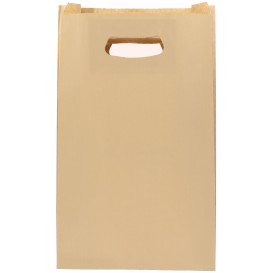 Paper Bag with Handles Kraft "Hawanna" Die Cut 24+7x37cm (250 Units)