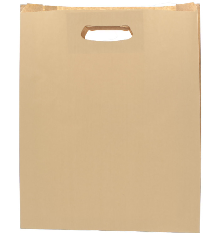 Paper Bag with Handles Kraft "Hawanna" Die Cut 41+10x42cm (50 Units) Paper Bag with Handles Kraft "Hawanna" Die Cut 41+10x42cm (50 Units)