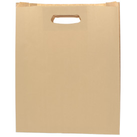 Paper Bag with Handles Kraft "Hawanna" Die Cut 41+10x42cm (250 Units)